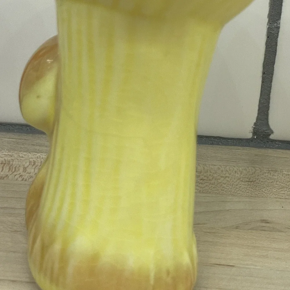 Vintage Mushroom‎ Salt and Pepper Shakers Made in Japan Yellow FLAWS 60s Yellow